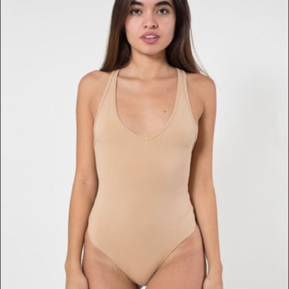 American Apparel beige bodysuit